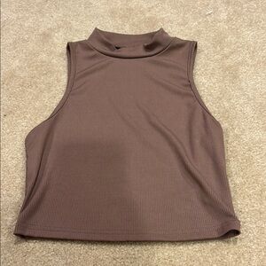 Sleeveless High Neck Crop Top